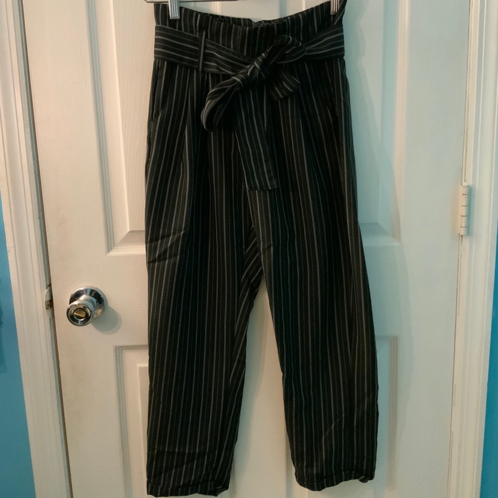 Black Paperbag Trousers